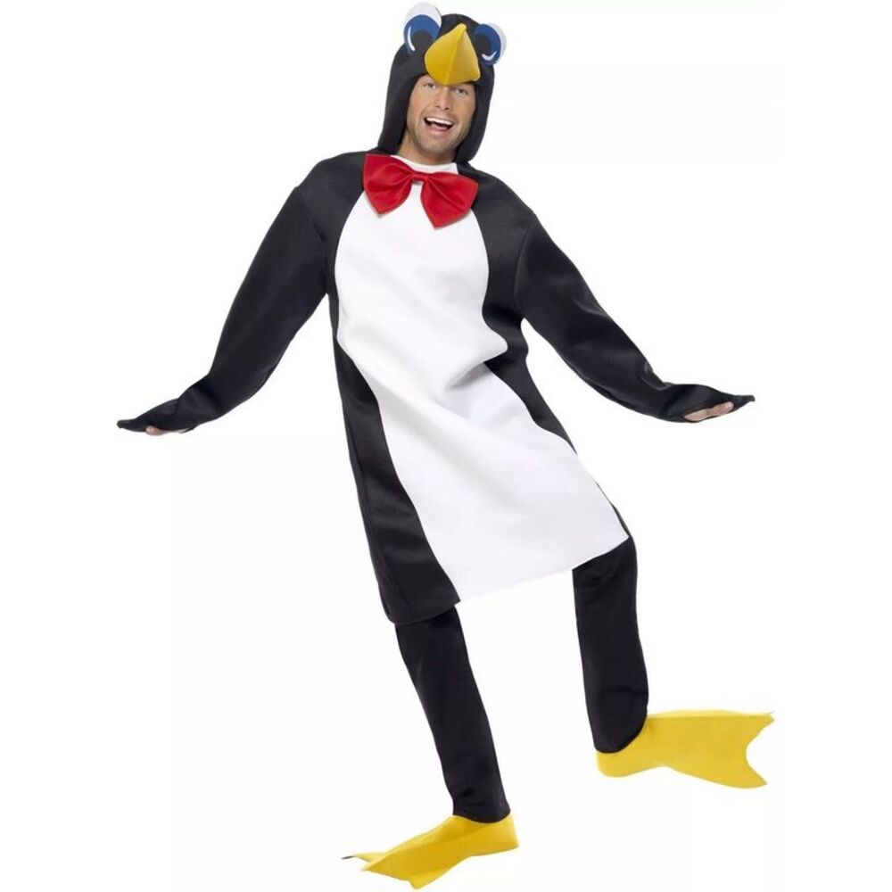 Smiffys Unisex Adult Penguin Costume Set / White/Black/Yellow